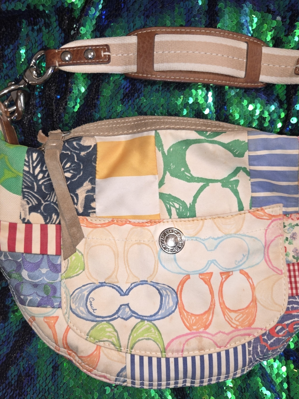 Vintage Coach Patchwork Hobo Bag-Unique Style